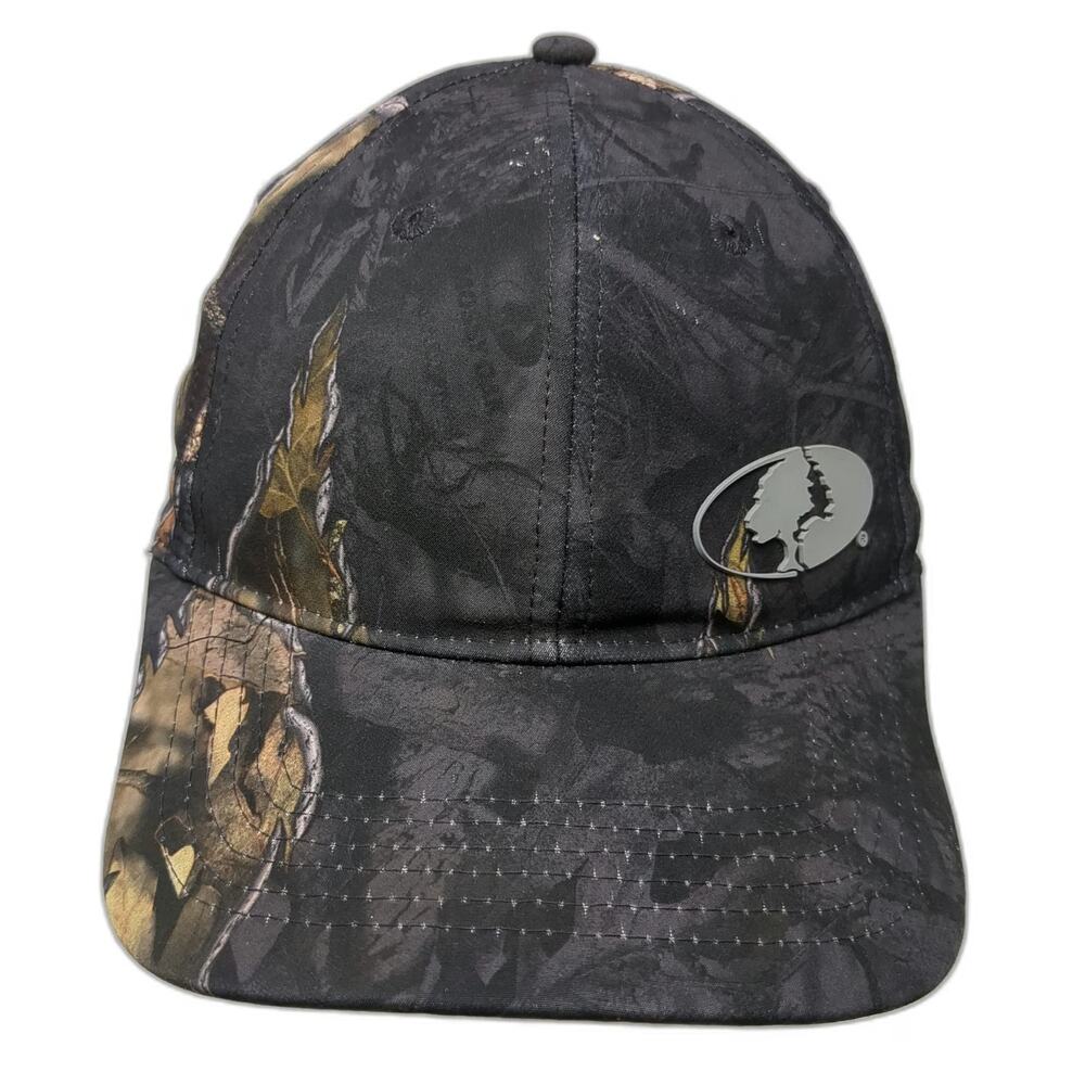Mossy Oak Baseball Cap Black M Stretch Fit Break-Up Eclipse Camo Tree Hat